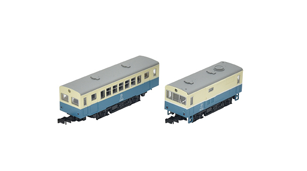 富井電鉄 峠（たお）線 気動車＋荷物気動車（キハ202+キニ903・新塗装 