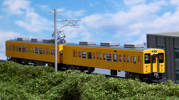 JR105系体質改善30N更新車(岡山電車支所F02編成・黄色) 2両セット