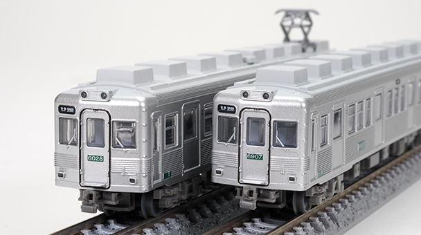 南海電気鉄道6000系(なつかしのステンレス無塗装) 2両セット